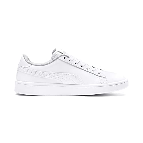 PUMA Smash V2 L Jr, Zapatillas Unisex niños, Puma White Puma White, 38 EU