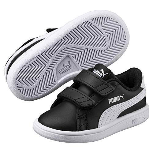 PUMA Smash V2 L V Inf, Zapatillas Unisex niños, Puma Black Puma White, 23 EU