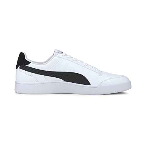 PUMA Unisex Adults' Fashion Shoes SHUFFLE Trainers & Sneakers, PUMA WHITE-PUMA BLACK-PUMA TEAM GOLD, 42