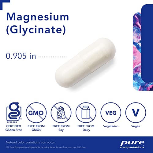 PURE ENCAPSULATIONS | Magnesio | Ayuda a la Sintesis de Energía, mantener una Función Muscular y Equilibrio Electrolítico | 90 Cápsulas Vegetales