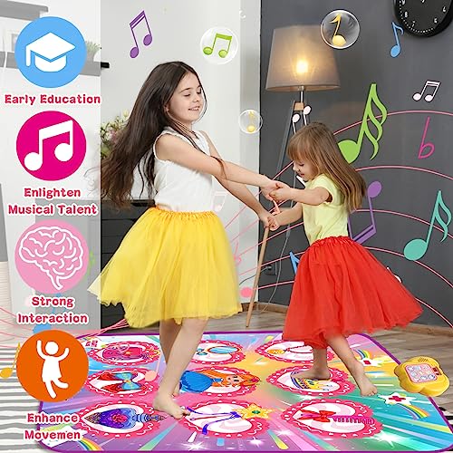 Purpledi Alfombrilla de Baile de Niños para Niñas Muchachos Música Almohadilla de Baile para 3-12 Años Niños, con 5 Modos y Suave Antideslizante Material (B)