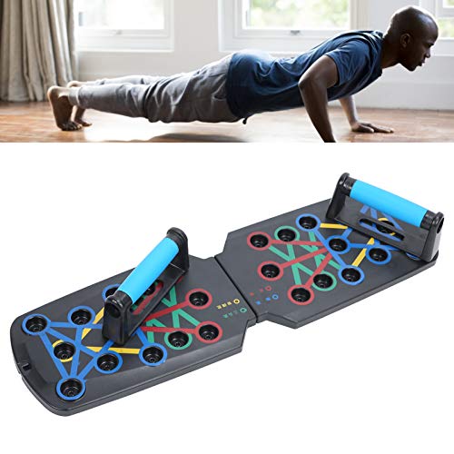 Push Up Board Body Building Push Up Rack Board Ejercicio Físico Tabla de Entrenamiento de Músculos Corporales, Marco de Entrenamiento Ejercicio Power-Press Codificado Colores para Hombres Y Mujeres