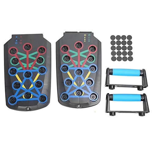 Push Up Board Body Building Push Up Rack Board Ejercicio Físico Tabla de Entrenamiento de Músculos Corporales, Marco de Entrenamiento Ejercicio Power-Press Codificado Colores para Hombres Y Mujeres