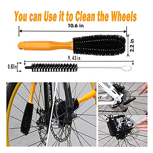 QeeHeng Kit de herramientas de limpieza, incluye depurador de cadena de bicicleta, 10 piezas