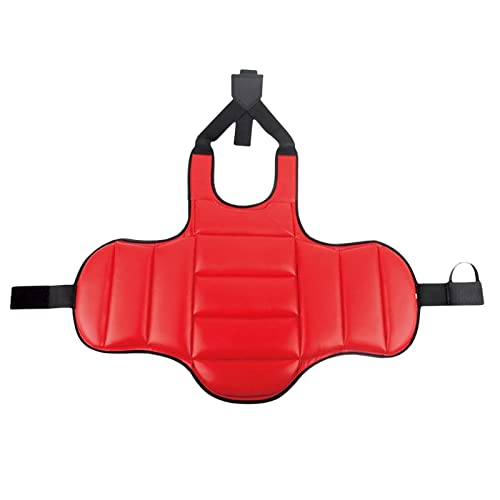 Qianly Chaleco Protector Reversible de Taekwondo, Equipo de protección de Costillas, Boxeo, MMA, Karate, Protector de Pecho para Adultos, niños, Boxeo, Rojo Azul S