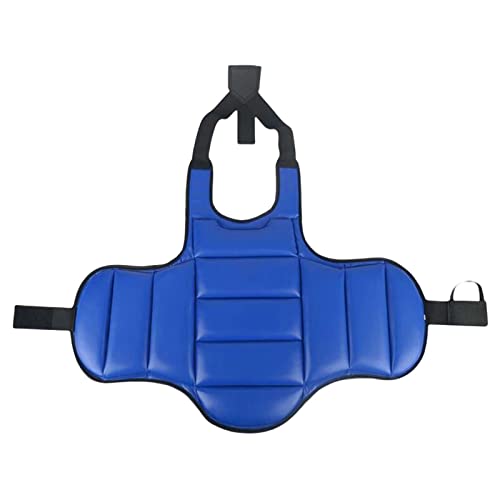 Qianly Chaleco Protector Reversible de Taekwondo, Equipo de protección de Costillas, Boxeo, MMA, Karate, Protector de Pecho para Adultos, niños, Boxeo, Rojo Azul S