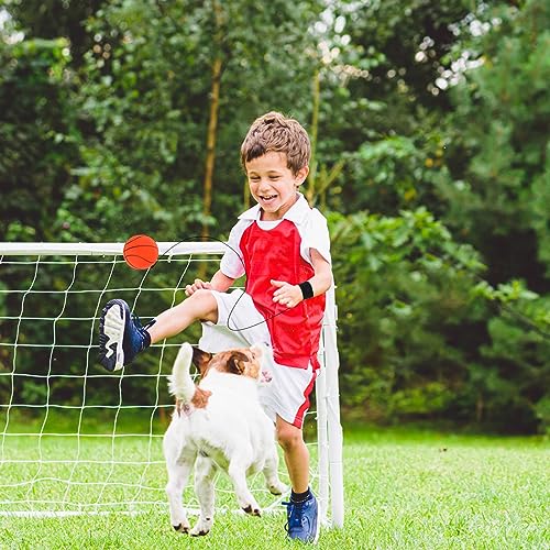 QINGHEC 8 pelotas de saltar con cuerda, diámetro de 6 cm, bola de retorno, pelota con banda elástica, juguete deportivo para niños y adultos, fútbol, baloncesto, softbol, béisbol