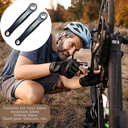 Qiwenr 2 Piezas170mm Bicicleta Manivela Brazo del Brazo de la Manivela Lzquierda,Sola Velocidad Cigüeñal para Bicicleta para El Camino De Bicicletas De Montaña Bici Plegable Fijo Marcha De Bicicleta