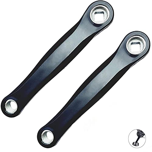 Qiwenr 2 Piezas170mm Bicicleta Manivela Brazo del Brazo de la Manivela Lzquierda,Sola Velocidad Cigüeñal para Bicicleta para El Camino De Bicicletas De Montaña Bici Plegable Fijo Marcha De Bicicleta