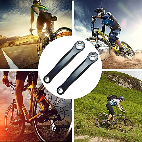 Qiwenr 2 Piezas170mm Bicicleta Manivela Brazo del Brazo de la Manivela Lzquierda,Sola Velocidad Cigüeñal para Bicicleta para El Camino De Bicicletas De Montaña Bici Plegable Fijo Marcha De Bicicleta