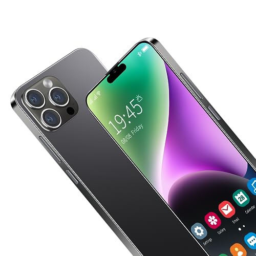 QrZrQ i15pro Smartphone, Pantalla de Alta definición de 6,1 Pulgadas, Android 10.0, 16 GB (Escalable a 128 GB), Cuatro Núcleos, Doble Tarjeta Sim, Doble Cámara, Teléfono 3G Asequible (i15Pro-Black)