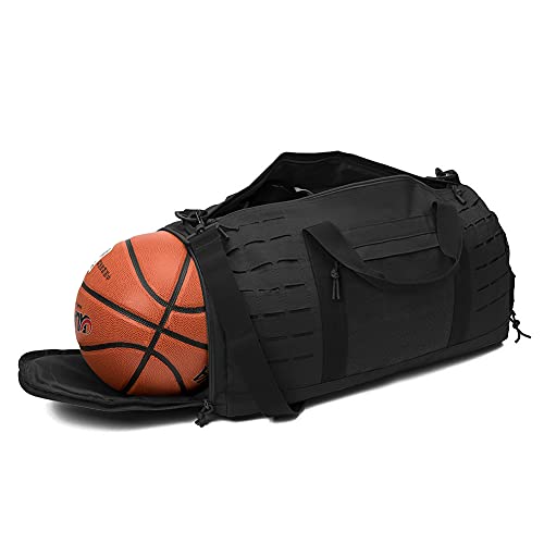 QT&QY 40L Bolsa Militar táctica para Hombres Bolsa de Deporte para Gimnasio Bolsa para Fitness Viaje Bolsa de Entrenamiento con Compartimento para Zapatos Bolsa Baloncesto y fútbol de Fin de Semana