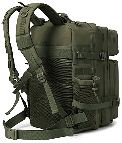 QT&QY Mochilas Militares Tácticas Para Hombres Mochila Molle 45L Lage 3 días GYM Bolsa para Fitness Mochila de senderismo con portabotellas