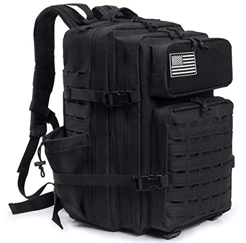 QT&QY Mochilas Militares Tácticas Para Hombres Mochila Molle 45L Lage 3 días GYM Bolsa para Fitness Mochila de senderismo con portabotellas