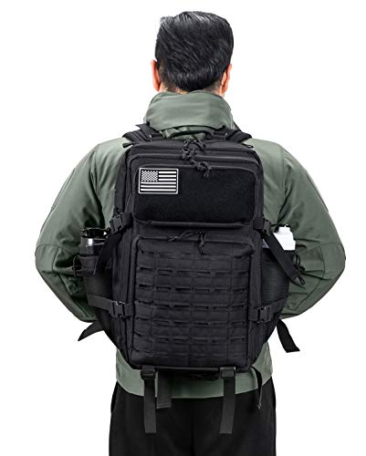 QT&QY Mochilas Militares Tácticas Para Hombres Mochila Molle 45L Lage 3 días GYM Bolsa para Fitness Mochila de senderismo con portabotellas