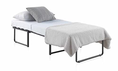 Quality Mobles - Cama Plegable Individual de 90x190 cm Funda Color Gris