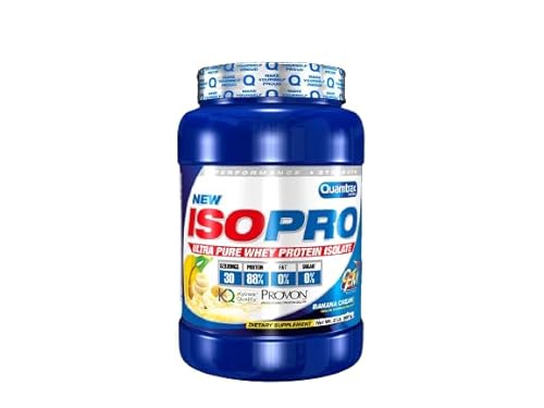 Quamtrax Nutrition - Isopro CFM Proteína Whey - Suero de leche + Aislado en Polvo - De Banana, 907 gr