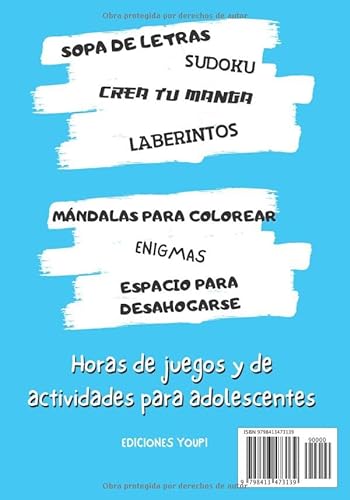 ¡Qué aburrido estoy! Cuaderno de actividades para adolescentes: Libro de juegos de 12 a 17 años | + 100 páginas de juegos y actividades | Sopa de ... para desahogarse Destroza estas páginas