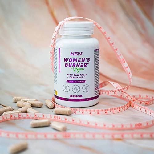 Quemador Especial Mujer - Women's Burner - HSN | 120 Cápsulas Vegetales - contribuye al metabolismo normal de los ácidos grasos* - con Cafeína Té Verde Sinefrina Guaraná | No-GMO, Vegano, Sin Gluten