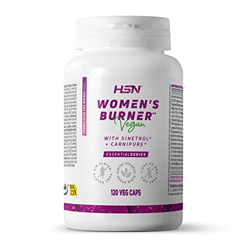 Quemador Especial Mujer - Women's Burner - HSN | 120 Cápsulas Vegetales - contribuye al metabolismo normal de los ácidos grasos* - con Cafeína Té Verde Sinefrina Guaraná | No-GMO, Vegano, Sin Gluten