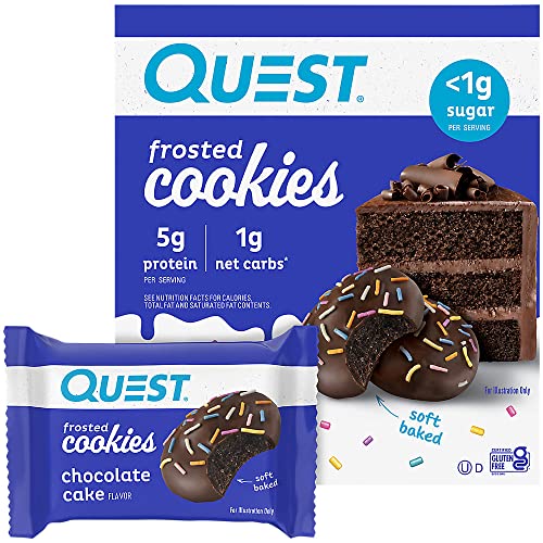 Quest Frosted Cookie, Chocolate Cake, 8/box