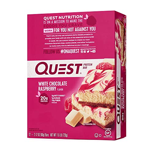 Quest Nutrition Quest Bar Protein - 12 x 60 gr White Chocolate Raspberry