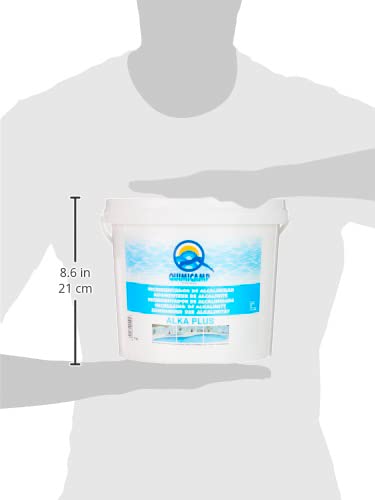 QUIMICAMP Alka plus (Anti-cal para piscina) polvo, 6 Kg - 203306, Blanco