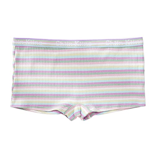 QWUVEDS Casual transpirable cómodo arco iris bragas para mujer de cintura alta arco iris estampado bragas de mujer abdomen ropa interior tanga, Blanco, M