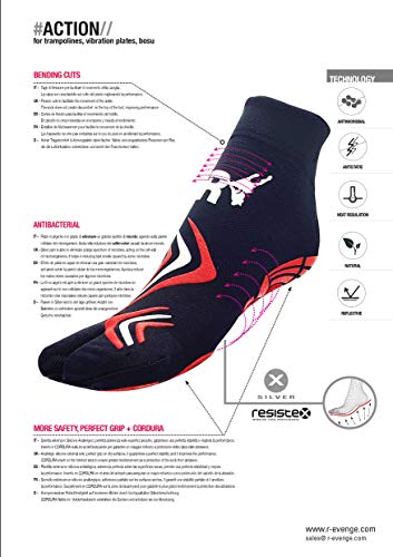 R-evenge CALCETINES TÉCNICA ACTIVIDAD EN REBOUNDER, PEDANAS INSTABILES, PEDANAS VIBRANTES, CALISTHENICS, Gimnasio (S 34-37)