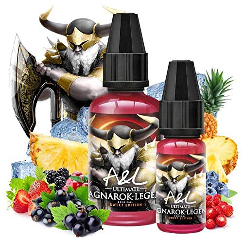 Ragnarok Légende 30 ml – Sweet Edition – A&L Ultimate – Sin tabaco ni nicotina – Venta prohibida para personas menores de 18 años – 0 MG – Género: 20 – 30 ml