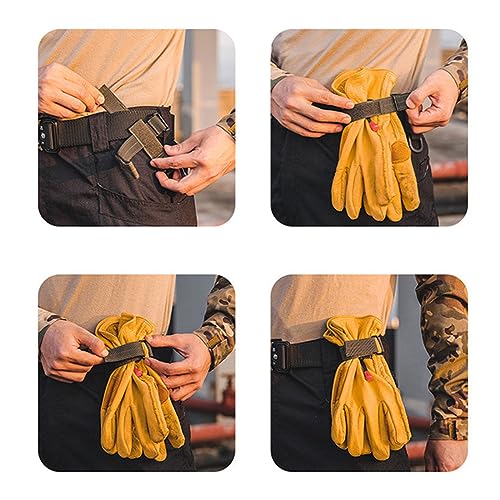 Rakiuty Porta Guantes Cinturon,Clips para Guantes,Correa de Soporte de Guantes de Nylon Cinturón,Trabajo Glove Clip,Clip de Guante de Trabajo Porta Guantes,para Guantes para Colgar Guantes,2 Piezas