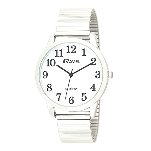 Ravel - Reloj de Cuarzo para Mujer, Moderno y Minimalista para el día a día - Cuarzo Analógico - R0232.01.2 - Brazalete Expansor de Acero Inoxidable