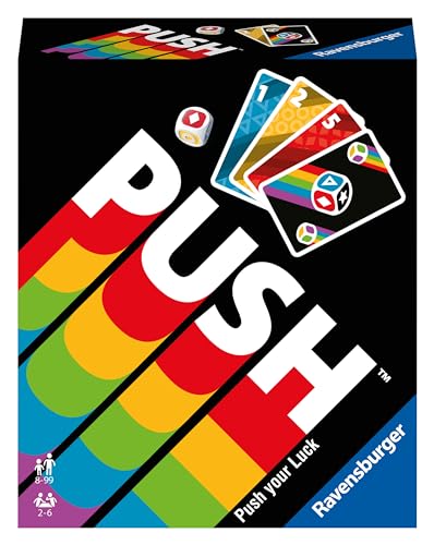 Ravenburger - Push, Juego de Cartas Para Toda la Familia, 8+ Años