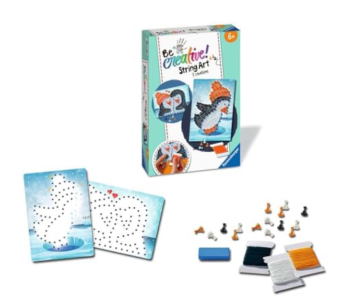 Ravensburger - String Art Penguin Loisir Créatif, 4005556182442