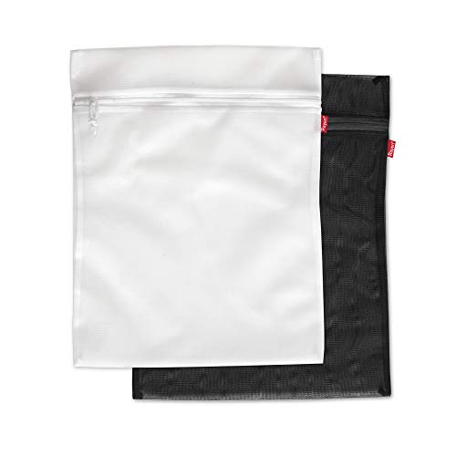 Rayen | Bolsas para Lavadora y secadora | Protegen su ropa | Con cremallera | Con cierre de seguridad | Blanco y Negro | 50 x 40 cm | Contiene 2 Bolsas para lavadora