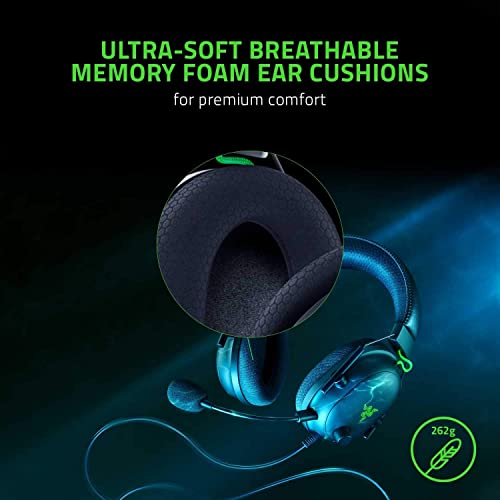 Razer BlackShark V2 - Auriculares Gaming con tarjeta de sonido USB,(cable de mando de 50 mm, reducción de ruido, para PC, Mac, PS4, Xbox One y Switch) Negro