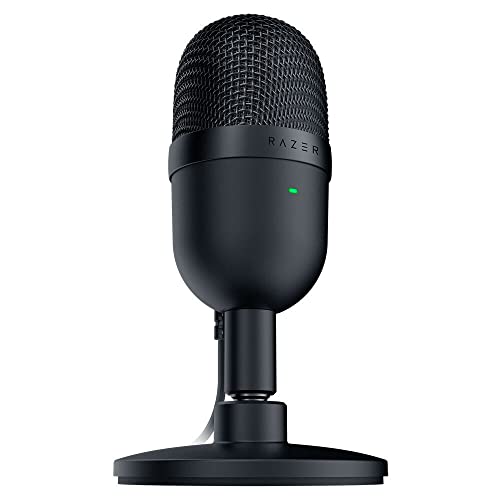 Razer Seiren Mini - Micrófono compacto para USB para streaming, (compacto con patrón polar supercardioide, soporte inclinable, amortiguador integrado) Negro