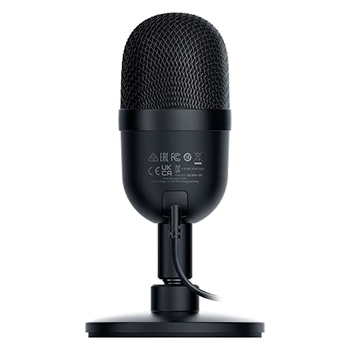 Razer Seiren Mini - Micrófono compacto para USB para streaming, (compacto con patrón polar supercardioide, soporte inclinable, amortiguador integrado) Negro