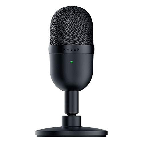 Razer Seiren Mini - Micrófono compacto para USB para streaming, (compacto con patrón polar supercardioide, soporte inclinable, amortiguador integrado) Negro