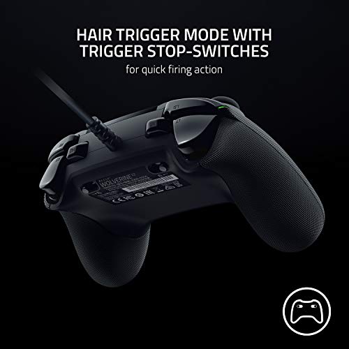 Razer Wolverine V2 - Gamepad con cable para Xbox Series X / S + Xbox One + PC (2 botones multifunción personalizables, botones de acción, pad direccional) Negro