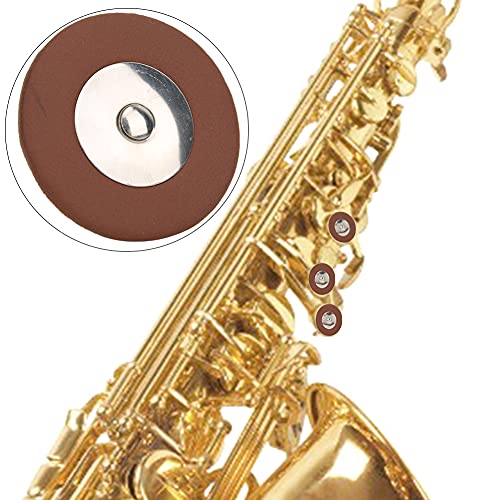 RBSD Accesorios de Repuesto de Cuero para Saxo Tenor de 9 mm a 52 mm, 25 Piezas de Almohadillas para Saxo Tenor, duraderas para Saxo Tenor