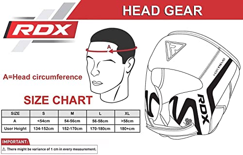 RDX Casco Protector Boxeo Entrenamiento MMA Fighting Headgear | Protector de Cara y Orejas de Muay Thai de Piel de Piel de convección Negro Mate | Ideal para Artes Marciales