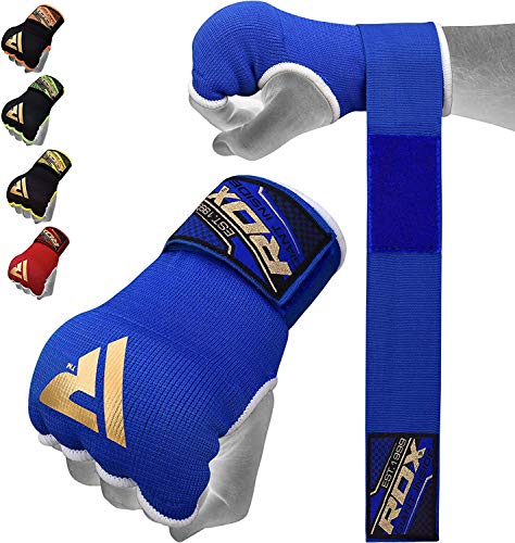 RDX Gel Vendas Boxeo Guantes Interiores, 75cm Elástico Correa de Muñeca Soporte Cinta, Vendaje Envolturas Protector Wraps, Muay Thai MMA Kick Boxing Artes Marciales Puñetazos, Hombre Mujere