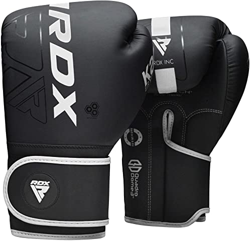 RDX Guantes de Boxeo Muay Thai Entrenamiento, Maya Hide Cuero, Kara Boxing Gloves para Sparring Kickboxing Saco Manoplas de Boxeo MMA Fight Training, Hombres Mujeres, 8 10 12 14 16oz