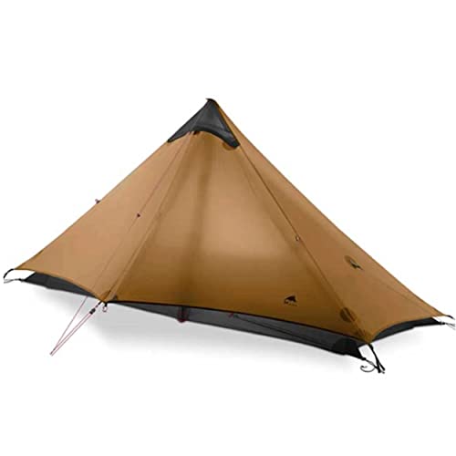 RDYMONKEY Tienda de campaña Ultraligera para Uso en Exteriores, Tienda de Trekking Ultraligero 1 Persona / 2 Personas Carpa Refugio Acampar, mochilear y Caminar (Khaki)