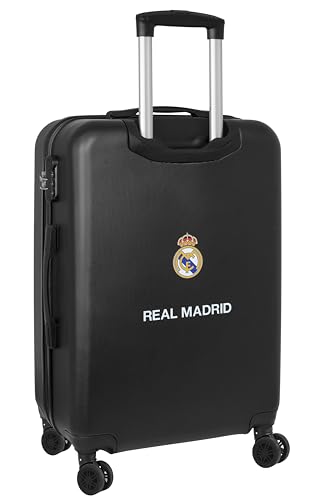 Real Madrid 2ª EQUIPACIÓN 23/24 - Trolley de Cabina 24 Pulgadas, Maleta con Ruedas, Candado de Seguridad, Maleta Ligera, 40x26x63 cm, Color Azul Marino