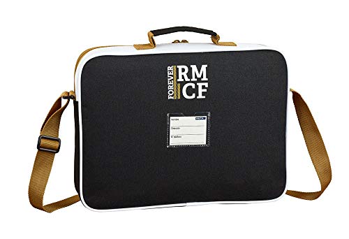 Real Madrid C.F. 611954385, Real Madrid 19/20 Cartera extraescolares Niños, Blanco, 38cm x 28cm x 6cm