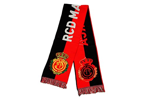 Real Mallorca 634438469636 Bufanda, Unisex Adulto, Negro/Rojo, Talla única