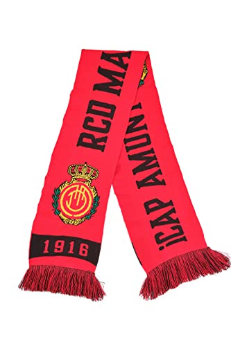 Real Mallorca 634438639381 Bufanda, Unisex Adulto, Negro/Rojo, Talla única