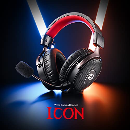 Redragon Icon H520 Auriculares Gaming con cable - 7.1 Virtual – Copa Supraaural – Micrófono desmontable de conexión 3.5 mm.– PC, PS4/3, Xbox One.